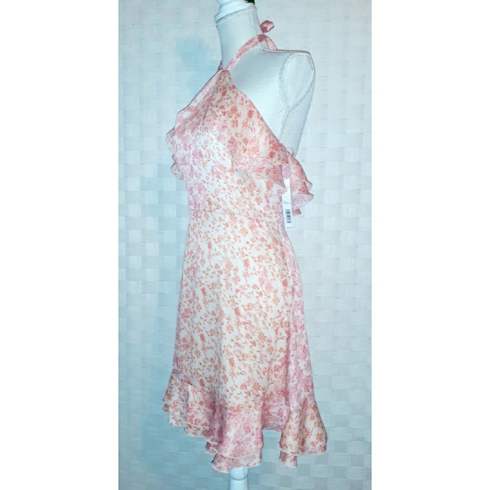 Gianni Bini Louise Floral Ditsy Print Halter Crepe - Picture 13 of 16
